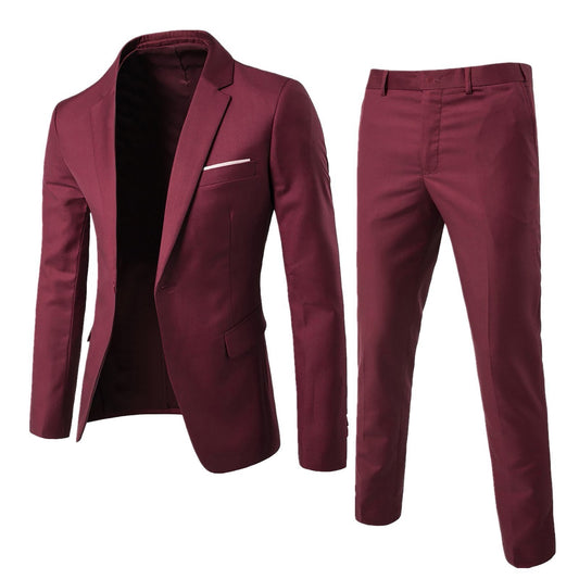 Two-piece Suit Business Professional Formal Wear Korean Slim Fit