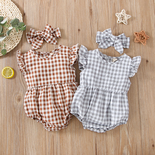 Pure Cotton Baby Jumpsuit Summer Vest Onesie Triangle Rompers Summer Thin