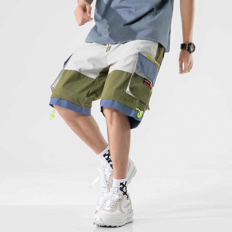 Men's Functional Style Trendy Brand Overalls Shorts