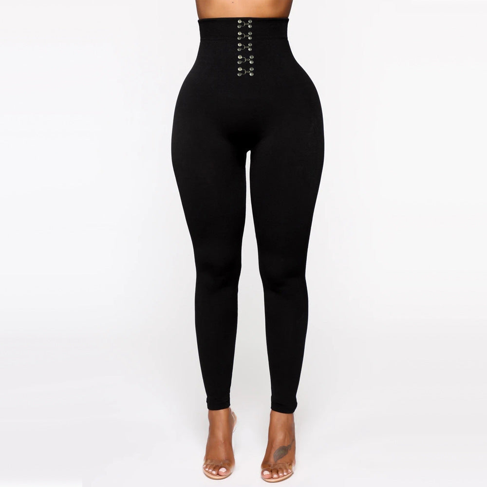 High Waisted Butt Inlaid Zipper Leggings