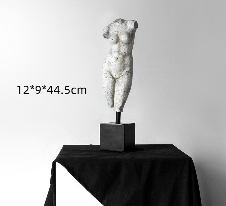 Escultura de cuerpo humano nórdico, artesanía de resina, adorno artístico