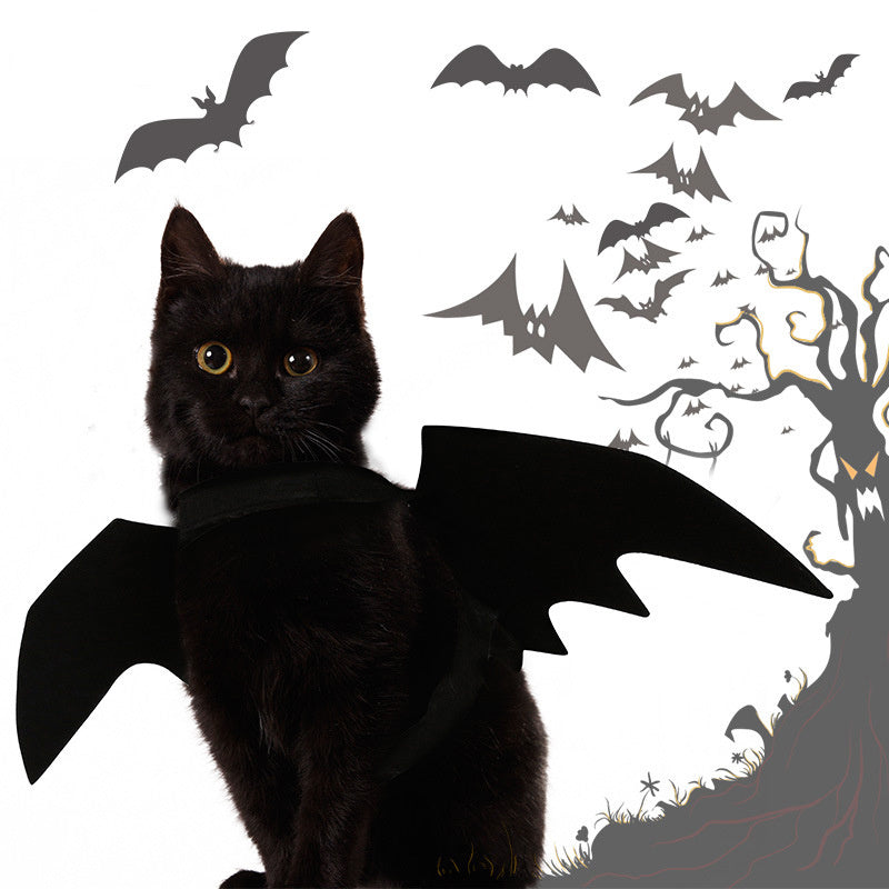 Disfraz de Halloween para mascotas, alas de murciélago, accesorio de cosplay para mascotas, ropa de Halloween, disfraz para gatos y perros, productos para mascotas