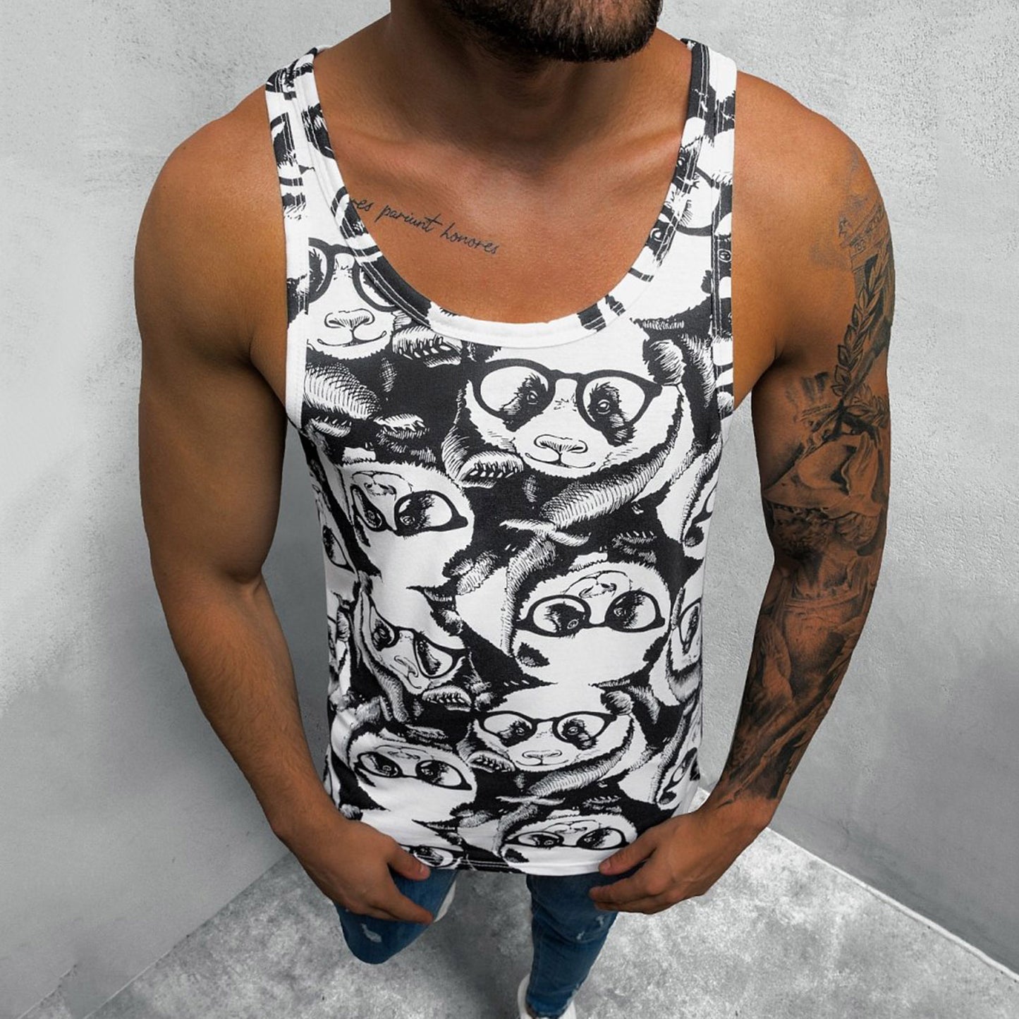 Men's Fashion Sports Fitness Vest Bottoming Shirt