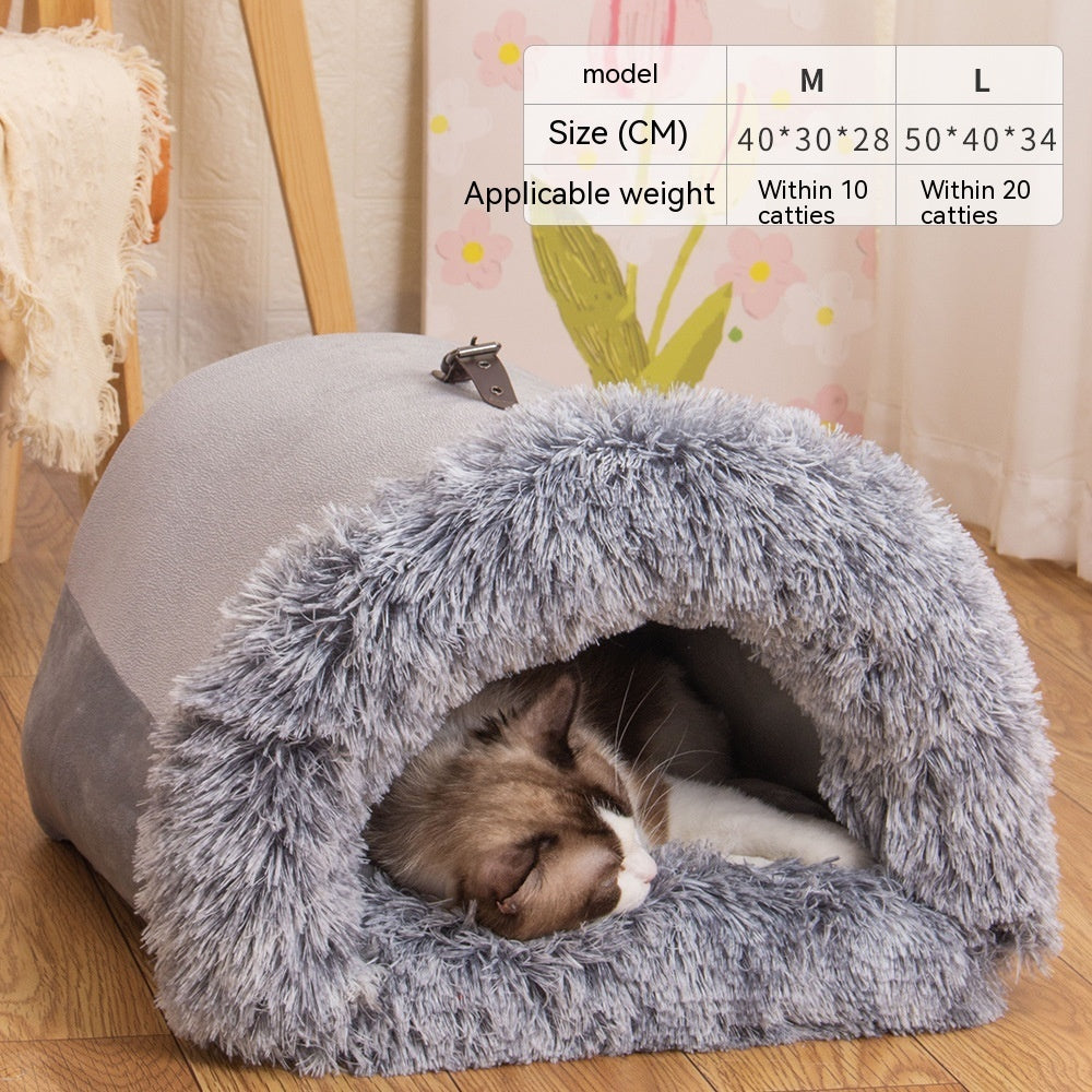 New Splice Portable Pet Nest Portable Warm Dog Nest Moisture-proof Long Fur Cat Nest Cross Border Pet Nest