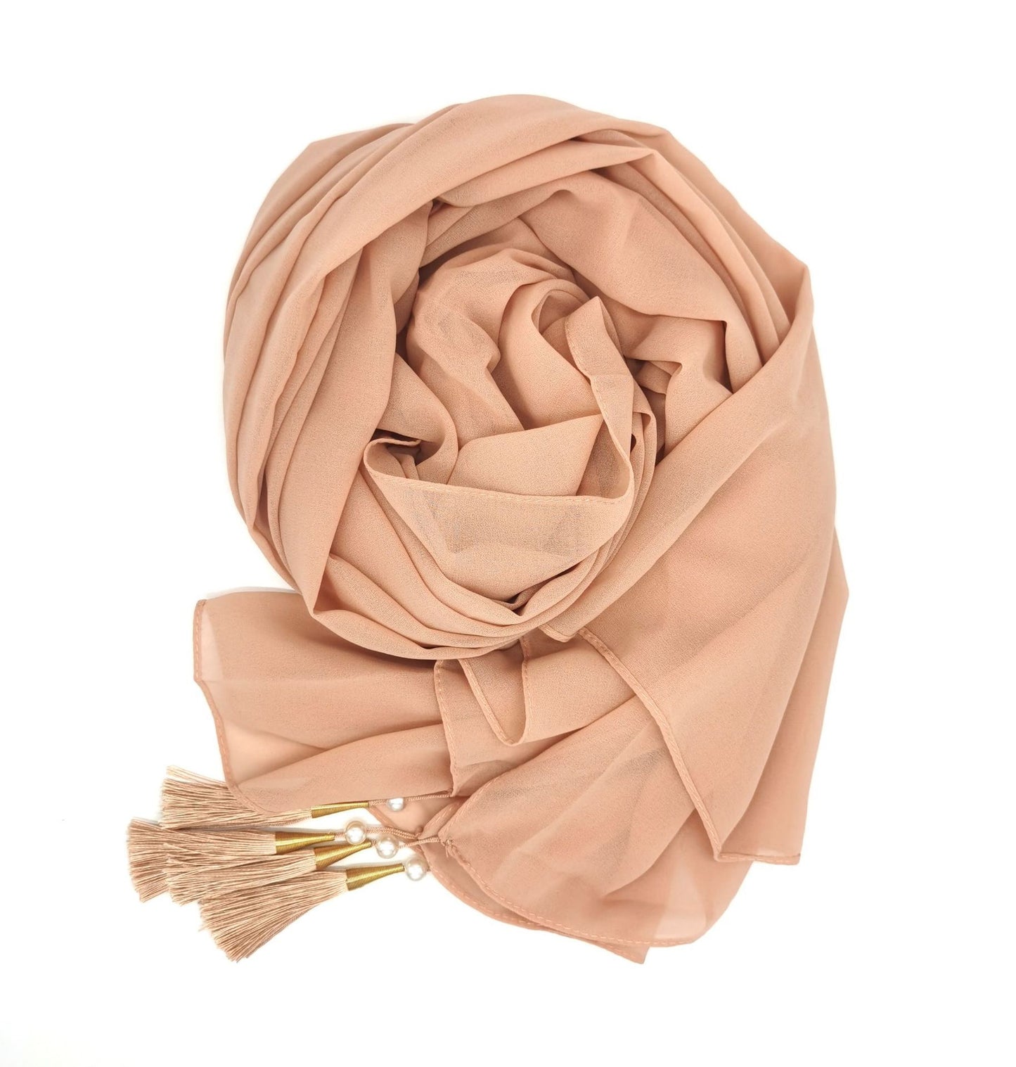 Scarf With Tassel At Four Corners