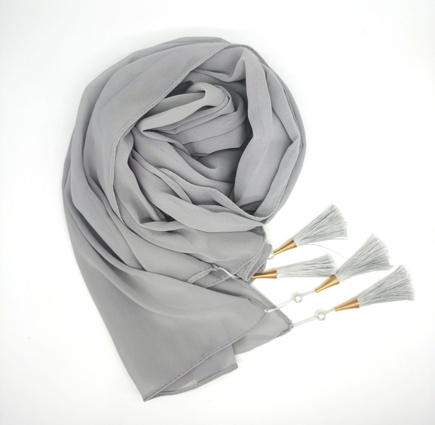 Scarf With Tassel At Four Corners