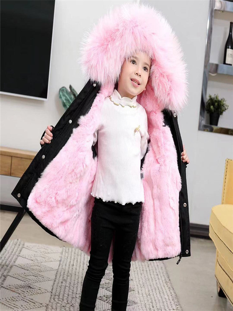 Chaquetas para niños Ropa para niñas Niños y bebés Cuello de piel grande