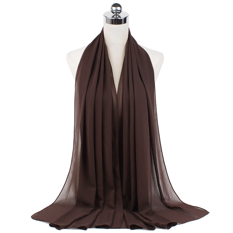 Monochrome Pearl Chiffon Scarf Bubble