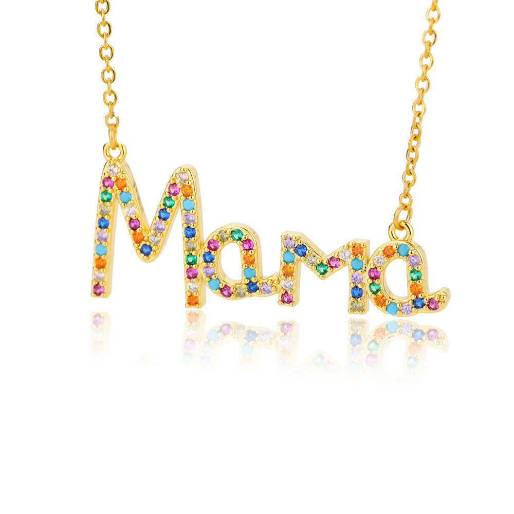 Mom Square Pendant Necklace