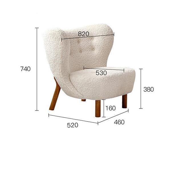 Nordic Single Sofa Light Luxury Balcony Leisure Chair Home Living Room