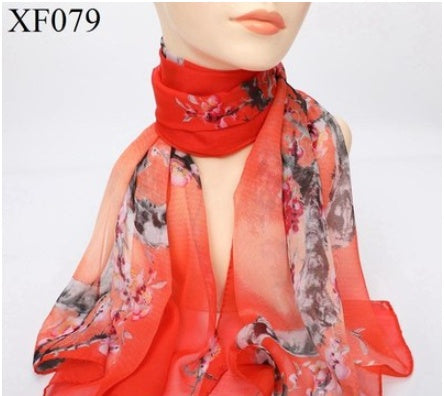 Print Chiffon Scarf Shawl